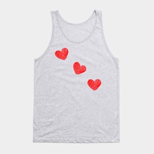 Red Hearts Tank Top